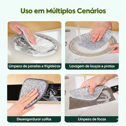 10 unidades - Panos de lavar loiça multiusos em arame