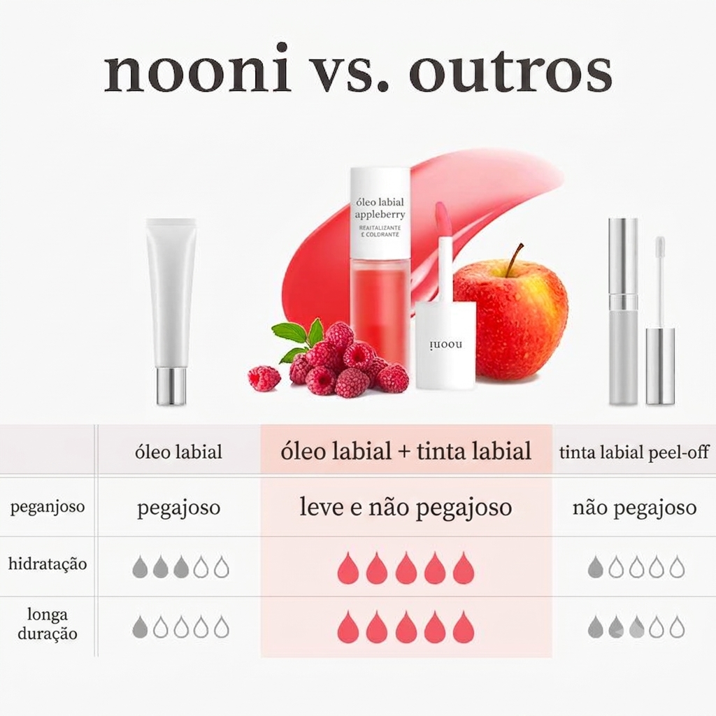 Hidratação e cor duradoura com tinta labial brilhante portátil