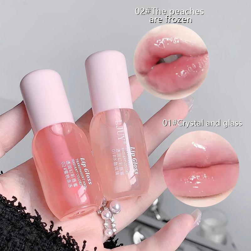 Bálsamo Labial Hidratante, 2 unidades/conjunto, Batom Líquido Hidratante com Brilho, Óleo Labial Volumizador para Menina e Mulher, Presente de Outono, Presente de Natal, Presente Dia da Mãe, Corante Labial, Cuidado da Pele