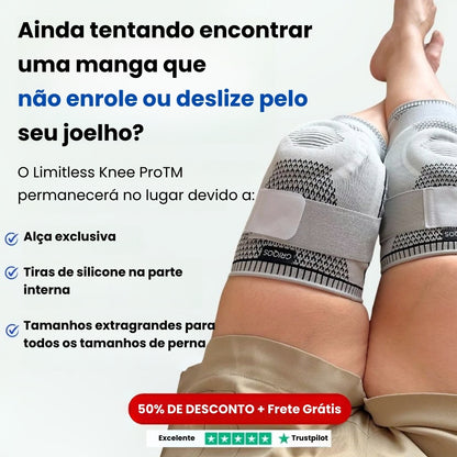Alivie instantaneamente a dor no joelho sem cirurgia ou injeções com o Limitless Knee Pro™