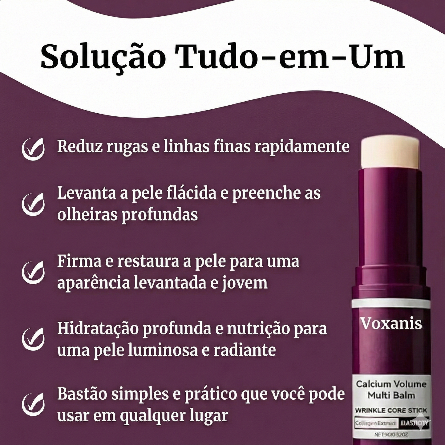 Bálsamo antirrugas com colagénio e cálcio