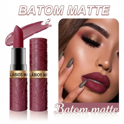 Hidratação e Cor Duradoura Kit de Batons Matte Cremosos