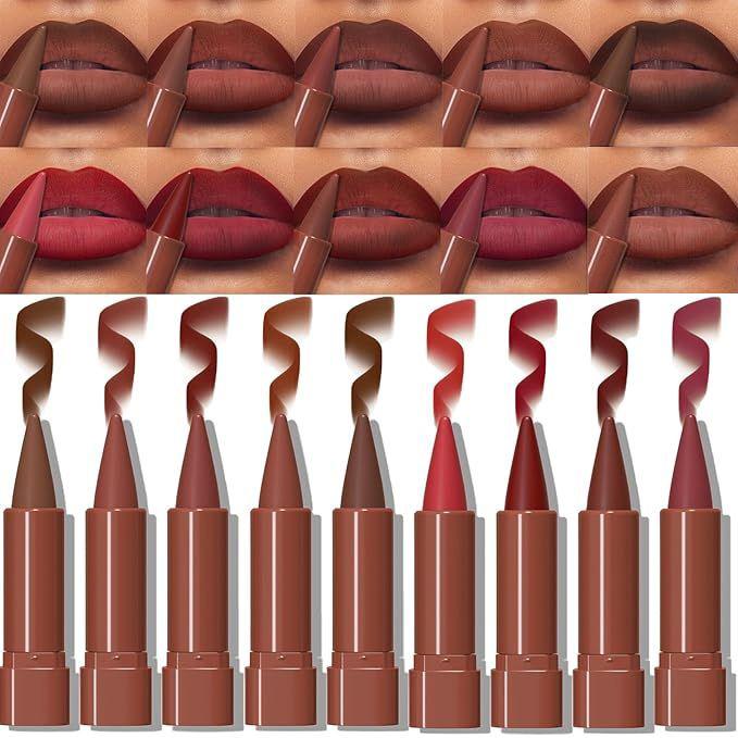 Embalagem com 5 - Batom Matte à Prova de Água com Alta Pigmentação e Longa Duração