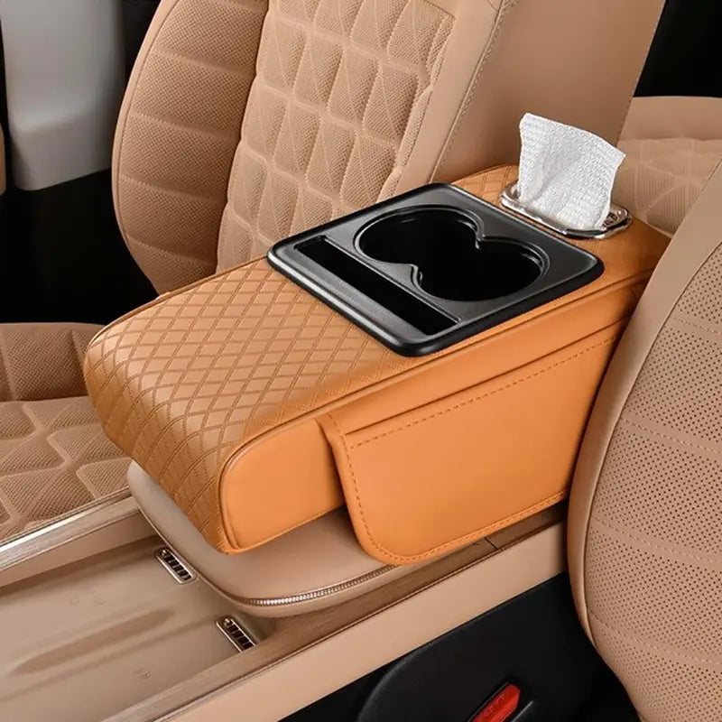 Almofada para apoio de braço de automóvel - Organizador 5 em 1