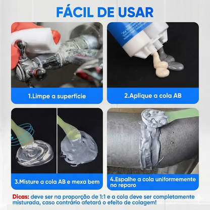 Cola de fundição melhorada (125 Gramas) - Reparação de metal
