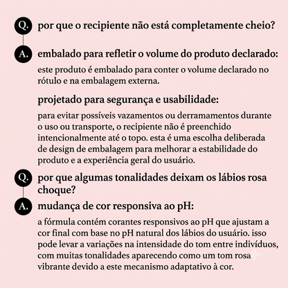 Hidratação e cor duradoura com tinta labial brilhante portátil