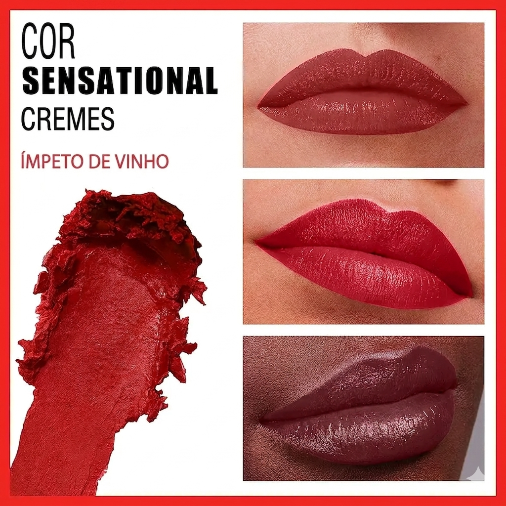 Hidratação e Cor Duradoura Kit de Batons Matte Cremosos