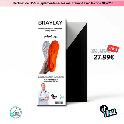 Palmilhas ortopédicas crescentes FlexStep™ l Braylay