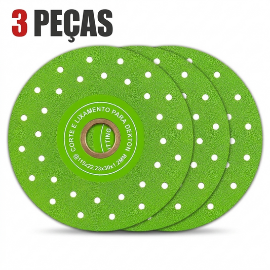 (Embalagem de 3) - Disco de corte e desbaste diamantado LOZLIN (115 mm) – Especial para azulejos, mármore e cerâmica.