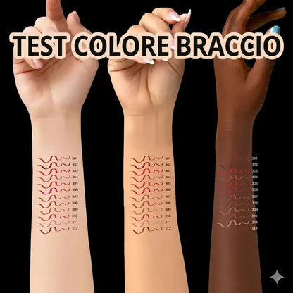 Lábios Definidos Lápis de Contorno Matte Longa Duração Kit 12pcs