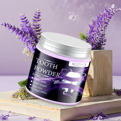 Pó Branqueador Dentário ROZINO Roxo – Correção de Cor com Hidroxiapatite e Remoção de Manchas (50g)