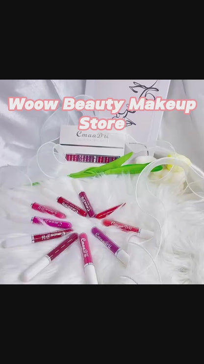 10 Unidades - Conjunto de Batons Matte de Longa Duração