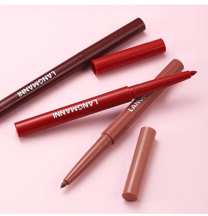 Contorno Labial Matte Duradouro Lápis à Prova d'Água 12 Unidades